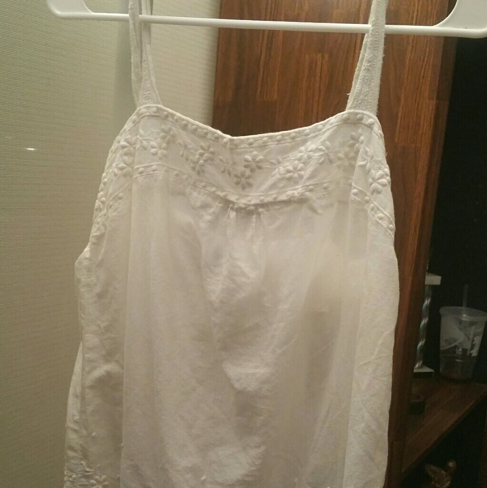 White cute dressy tank top